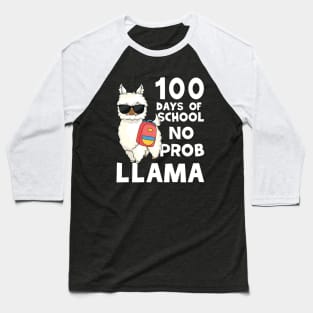 NO-PROBLLAMA 100 Days Of School 2023 Baseball T-Shirt